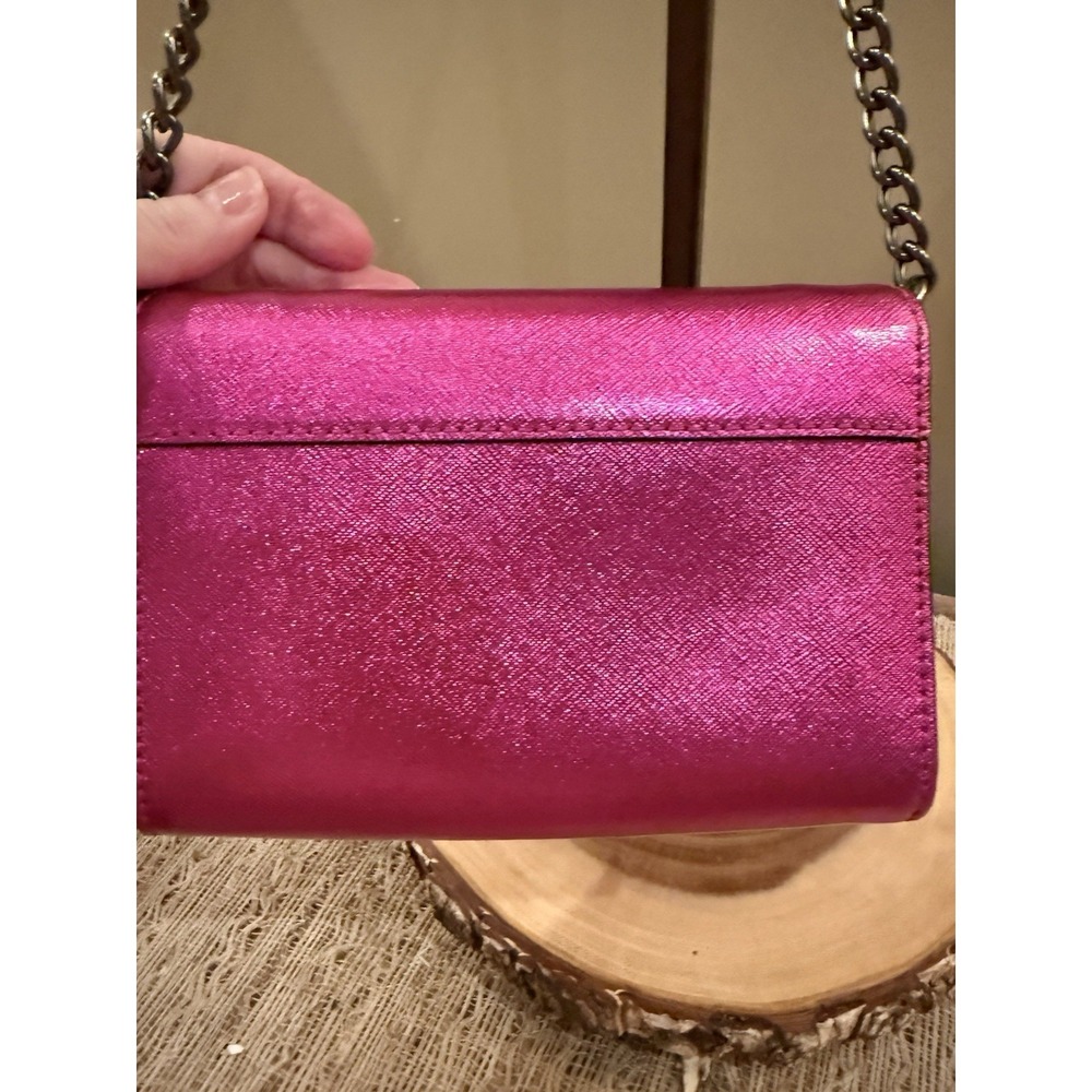 Kate Spade Cameron Street Metallic Cami Crossbody Bag BAJAROSE Metallic Pink New - Picture 9 of 11